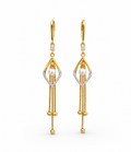 Royal Pearl Tassel Earrings – Elegant Gold Plated Long Drop Earrings