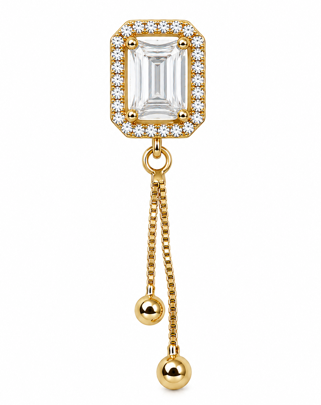 ALOMIQ Luxury Crystal Tassel Drop Earrings for Women | Gold Plated Statement Earrings